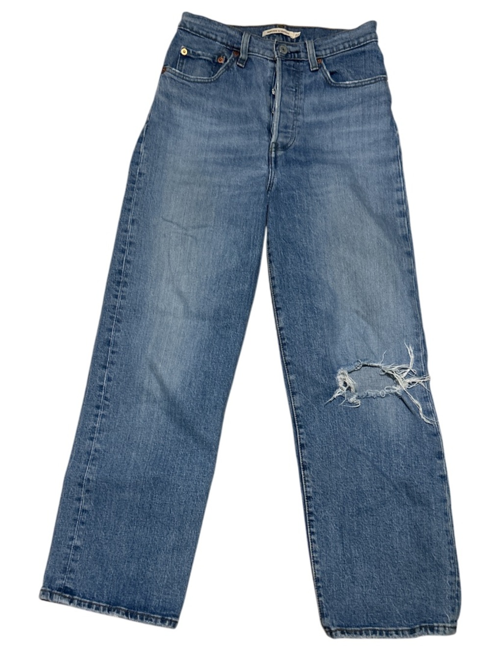 Levi’s Women’s Ribcage Straight Distressed Size 27/27